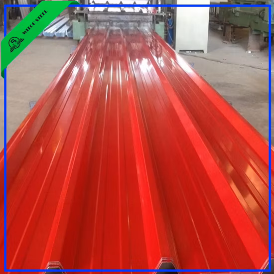 Preis für vorlackiertes, farbiges verzinktes Eisendachblech, Zink-Aluminium-Gi-Wellstahlblech, günstiges Metalldachblech