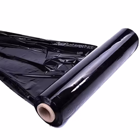 PE Plastic Shrink Film White and Clear Industrial Stretch Film Black Protection Film